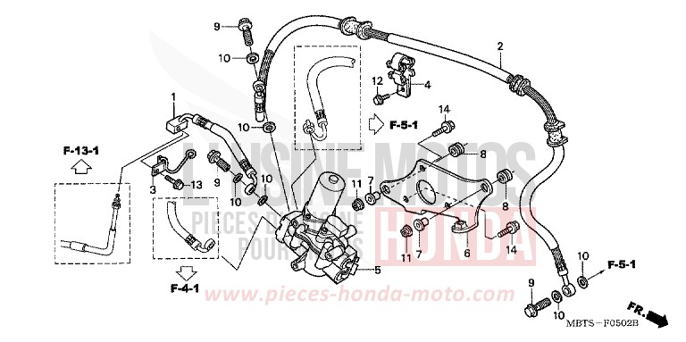 ABS UNIT (FRONT) for Varadero ABS SHIELD SILVER METALLIC (NH480) from 2006